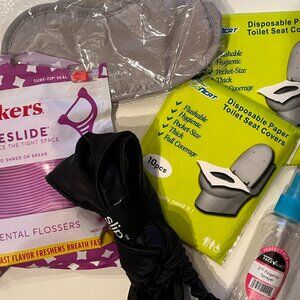 Toiletries & Home Items  (Mixed lot) (Toilet Seat Covers, Mask, Slip‎ Head Band)